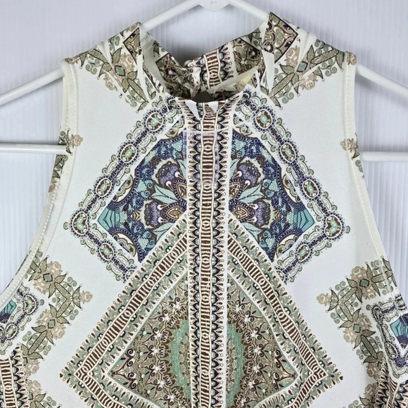 Altar'd State Caddo boho sleeveless mock neck mini dress - Picture 3 of 10